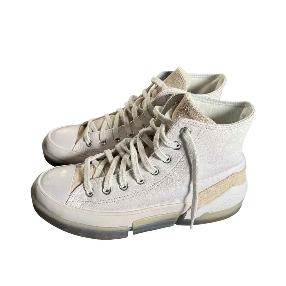 Converse Chuck Taylor All‎ Star CX 2-in-1 White Leather High Top Sneakers Shoes - Picture 7 of 12